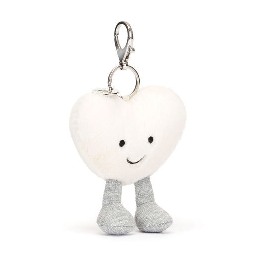 Amuseables Cream Heart Bag Charm - US 7624