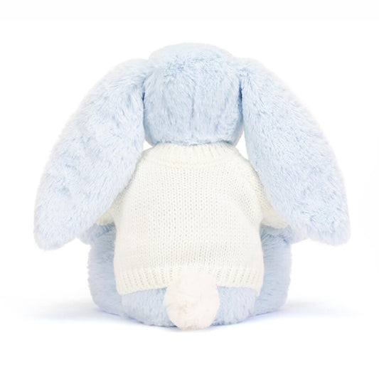 Bashful Blue Bunny With Personalized Cream Jumper - US 5947