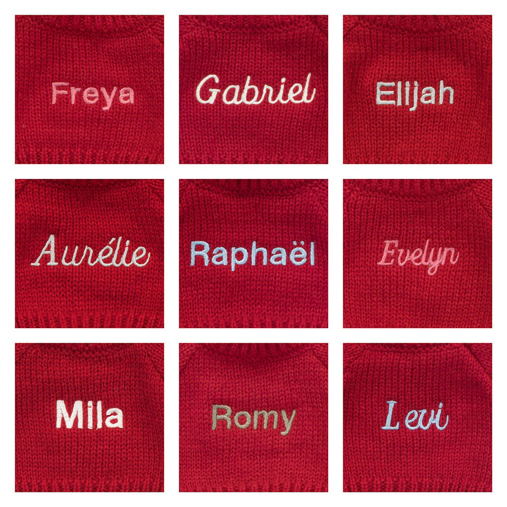 Bashful Black & Cream Puppy With Personalized Red Jumper - US 9614