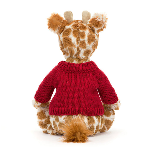 Bashful Giraffe With Personalized Red Jumper - US 1487