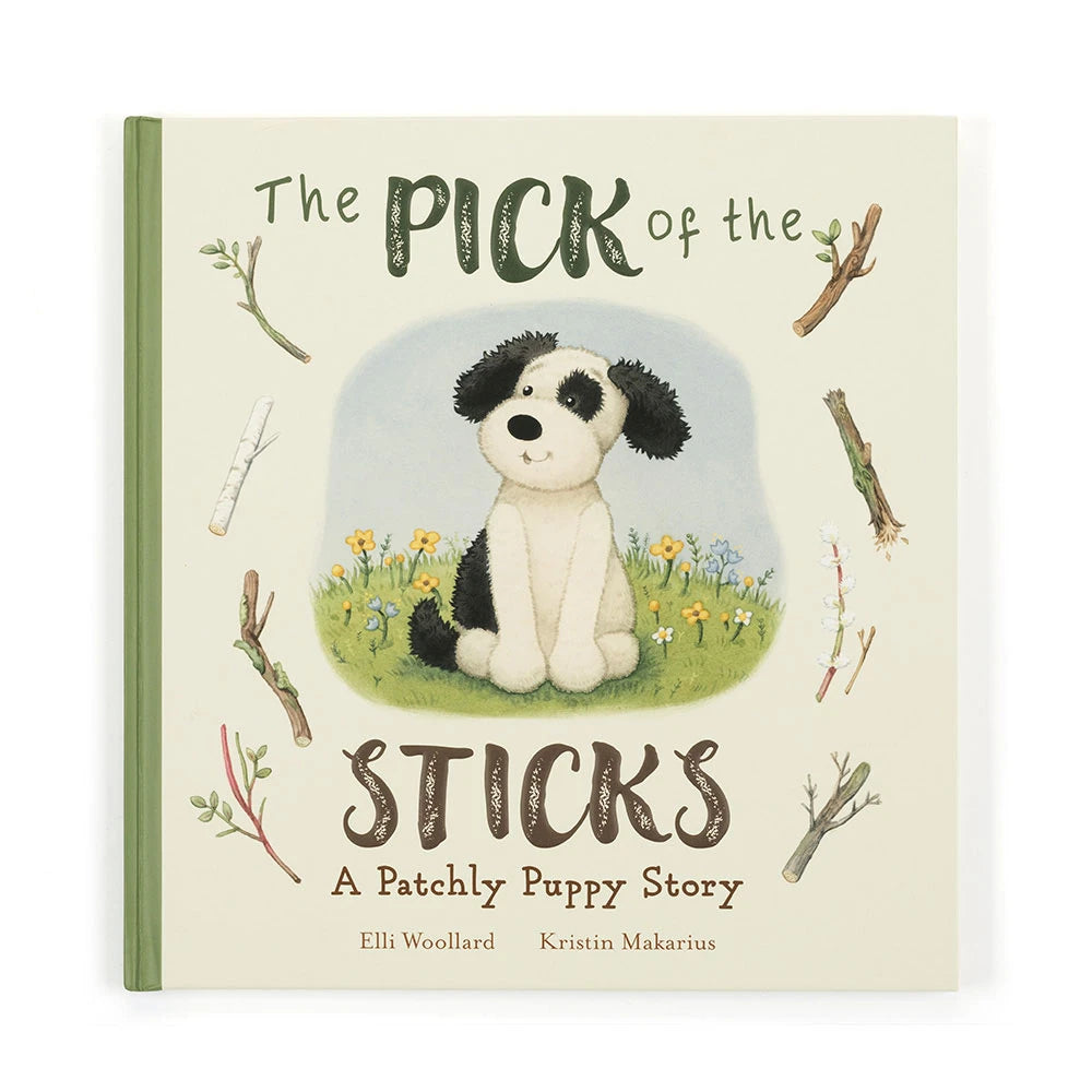 The Pick Of The Sticks Book And Bashful Black & Cream Puppy Medium - US 0438