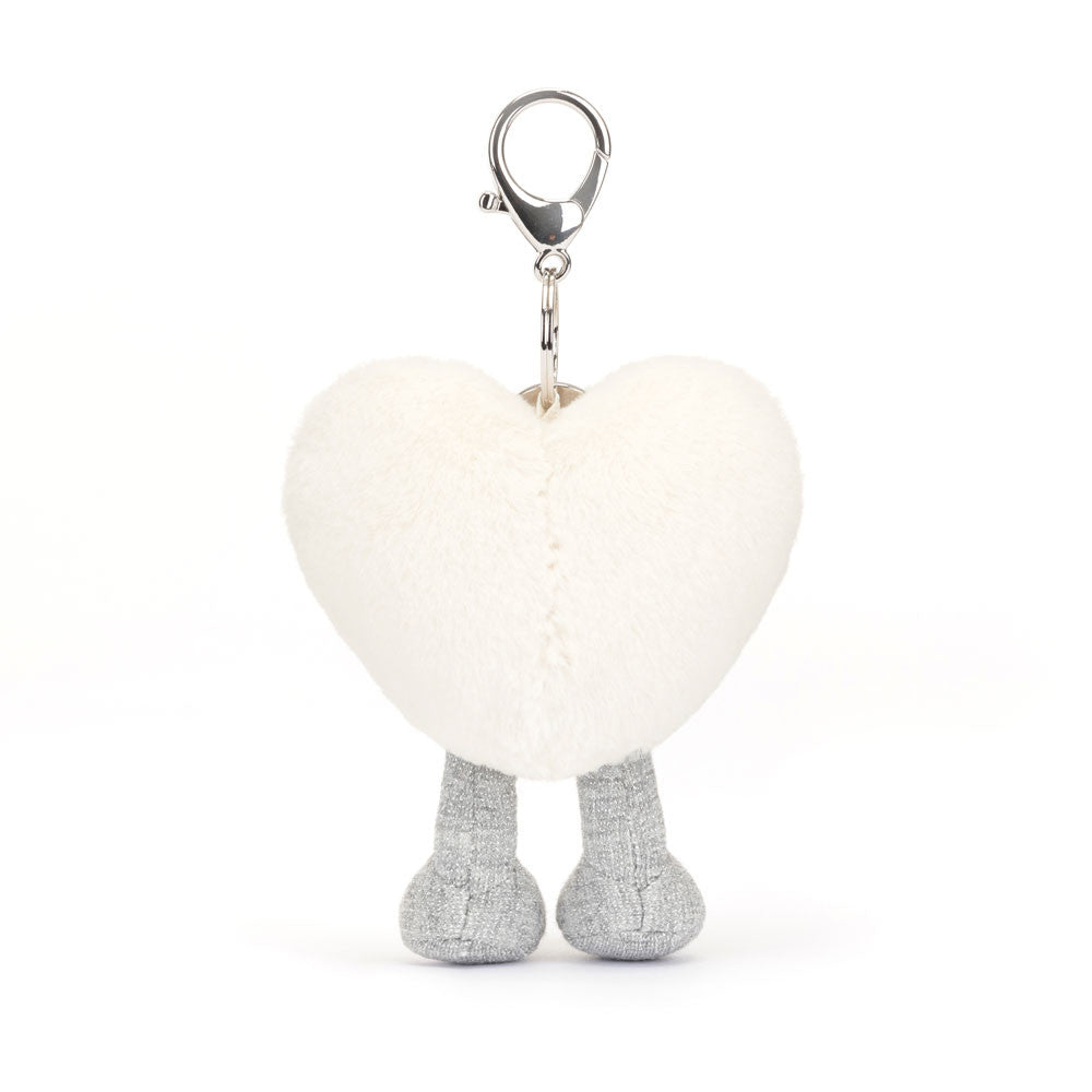 Amuseables Cream Heart Bag Charm - US 7624