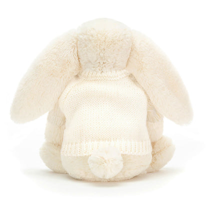 Bashful Cream Bunny With Personalized Cream Jumper - US 1265