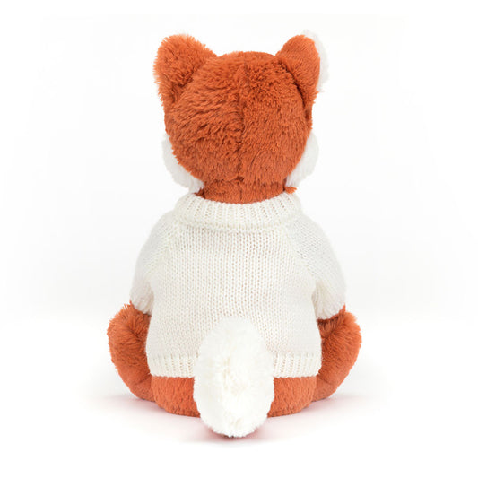 Bashful Fox Cub With Personalized Cream Jumper - US 3852