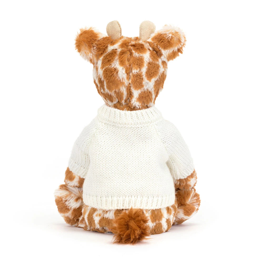 Bashful Giraffe With Personalized Cream Jumper - US 5957