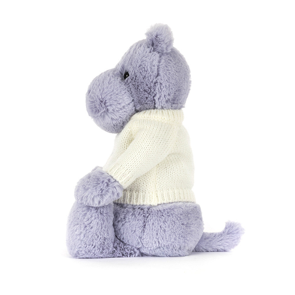 Bashful Hippo With Personalized Cream Jumper - US 9337