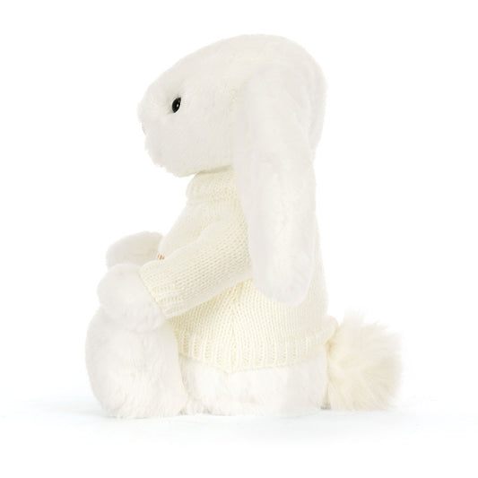 Bashful Luxe Bunny Luna With Personalized Cream Jumper - US 4033
