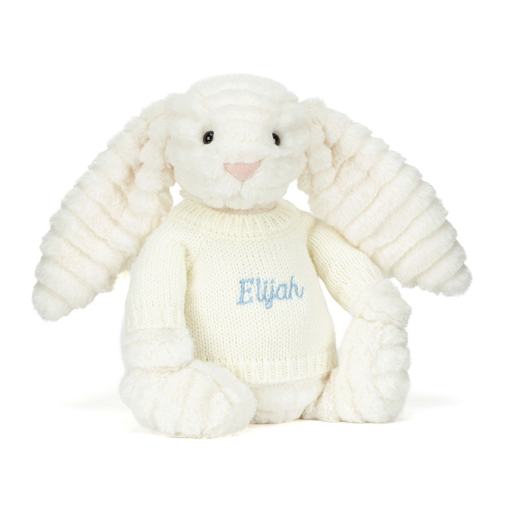 Bashful Luxe Bunny Nimbus With Personalized Cream Jumper - US 7828
