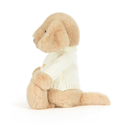 Bashful Luxe Puppy Orlando With Personalized Cream Jumper - US 5068