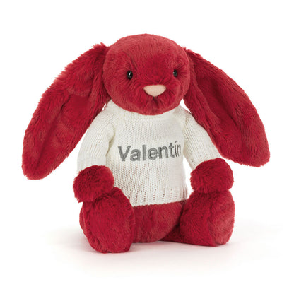 Bashful Luxe Bunny Scarlett With Personalized Cream Jumper - US 2735