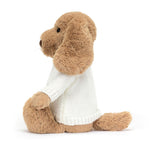 Bashful Toffee Puppy With Personalized Cream Jumper - US 9206