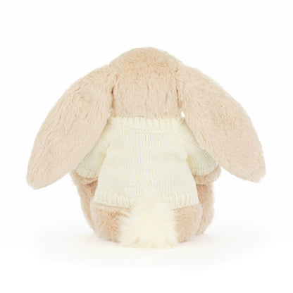 Bashful Luxe Bunny Willow With Personalized Cream Jumper - US 7691