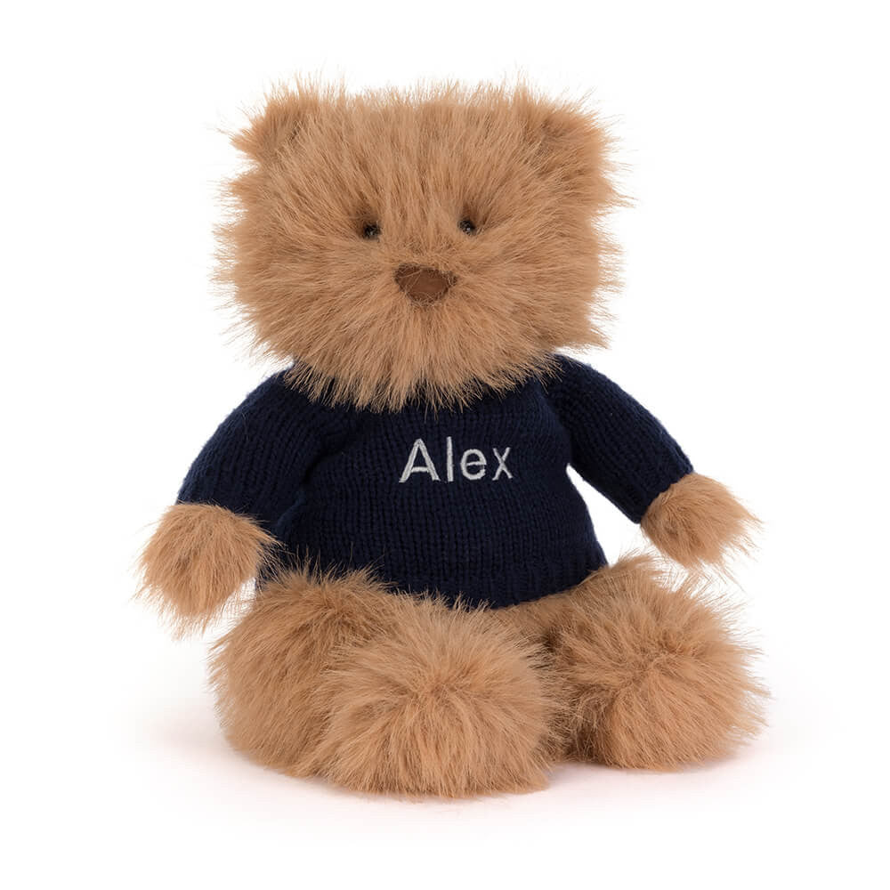 Bartholomew Bear Bouffant With Personalized Navy Jumper - US 6770