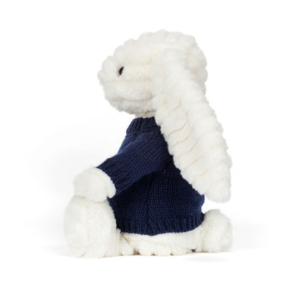 Bashful Luxe Bunny Nimbus With Personalized Navy Jumper - US 5967