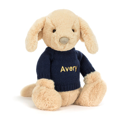 Bashful Luxe Puppy Orlando With Personalized Navy Jumper - US 7272