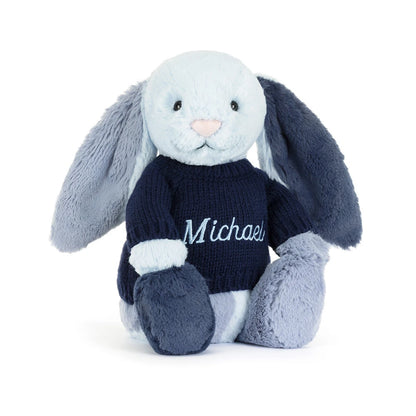 Puddlesea Bunny With Personalized Navy Jumper - US 1914