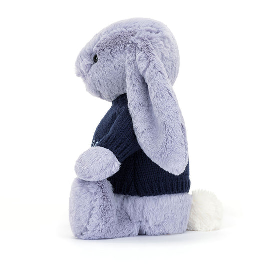 Bashful Viola Bunny With Personalized Navy Jumper - US 1677