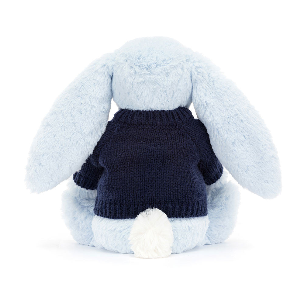 Bashful Blue Bunny With Personalized Navy Jumper - US 6472