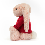 Bashful Blush Bunny With Personalized Red Jumper - US 8610