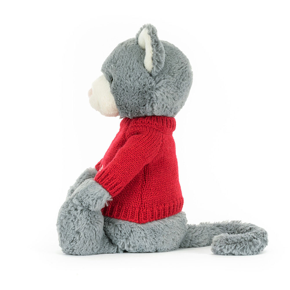 Bashful Kitten With Personalized Red Jumper - US 6103