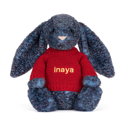 Hopscone Luxe Bunny With Personalized Red Jumper - US 1323