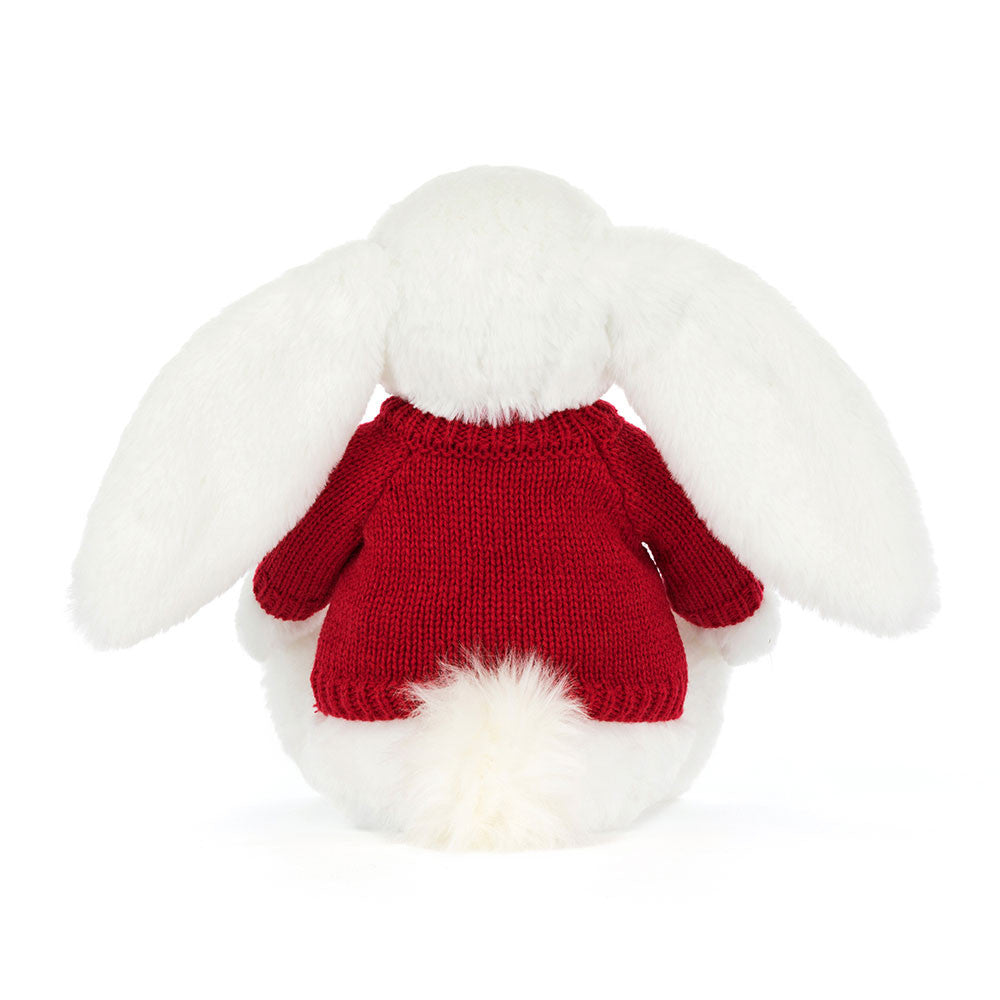 Bashful Luxe Bunny Luna With Personalized Red Jumper - US 4931