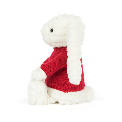 Bashful Luxe Bunny Nimbus With Personalized Red Jumper - US 2734