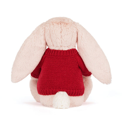Blossom Blush Bunny 'Cherry' With Personalized Red Jumper - US 0212