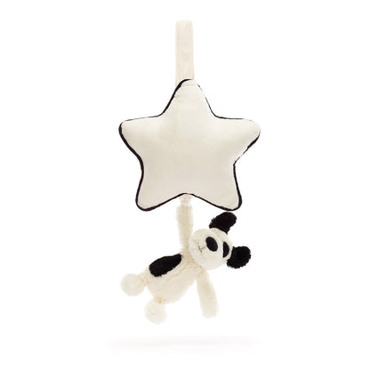Bashful Black & Cream Puppy Musical Pull - US 2789