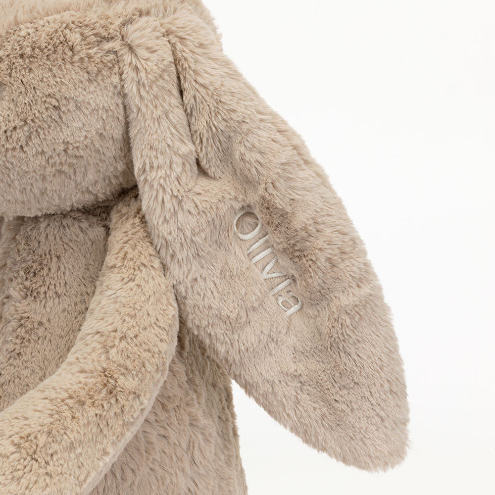 Personalized Bashful Beige Bunny Huge - US 6983