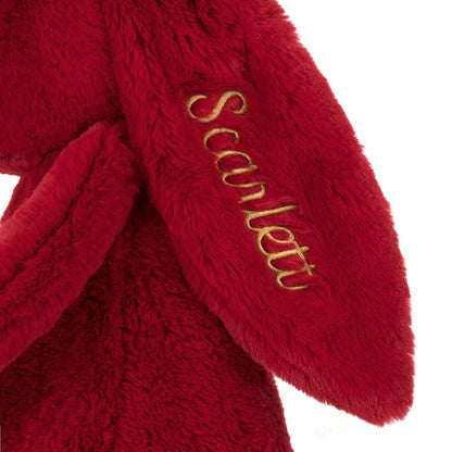 Personalized Bashful Luxe Bunny Scarlett Huge - US 7472