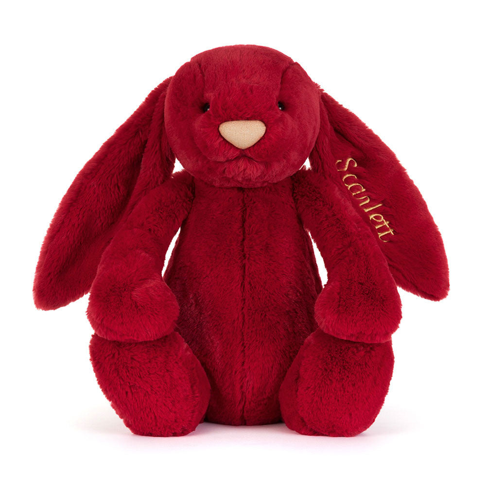 Personalized Bashful Luxe Bunny Scarlett Huge - US 7472