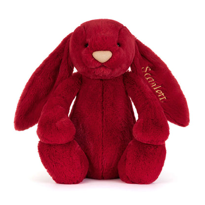 Personalized Bashful Luxe Bunny Scarlett Huge - US 7472