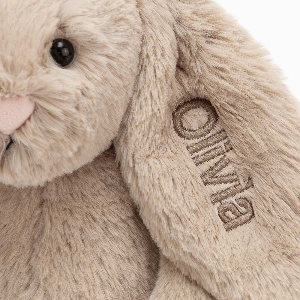 Personalized Bashful Beige Bunny Medium - US 8458