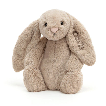 Personalized Bashful Beige Bunny Medium - US 8458