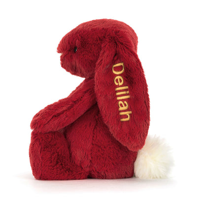 Personalized Bashful Luxe Bunny Scarlett Medium - US 1760