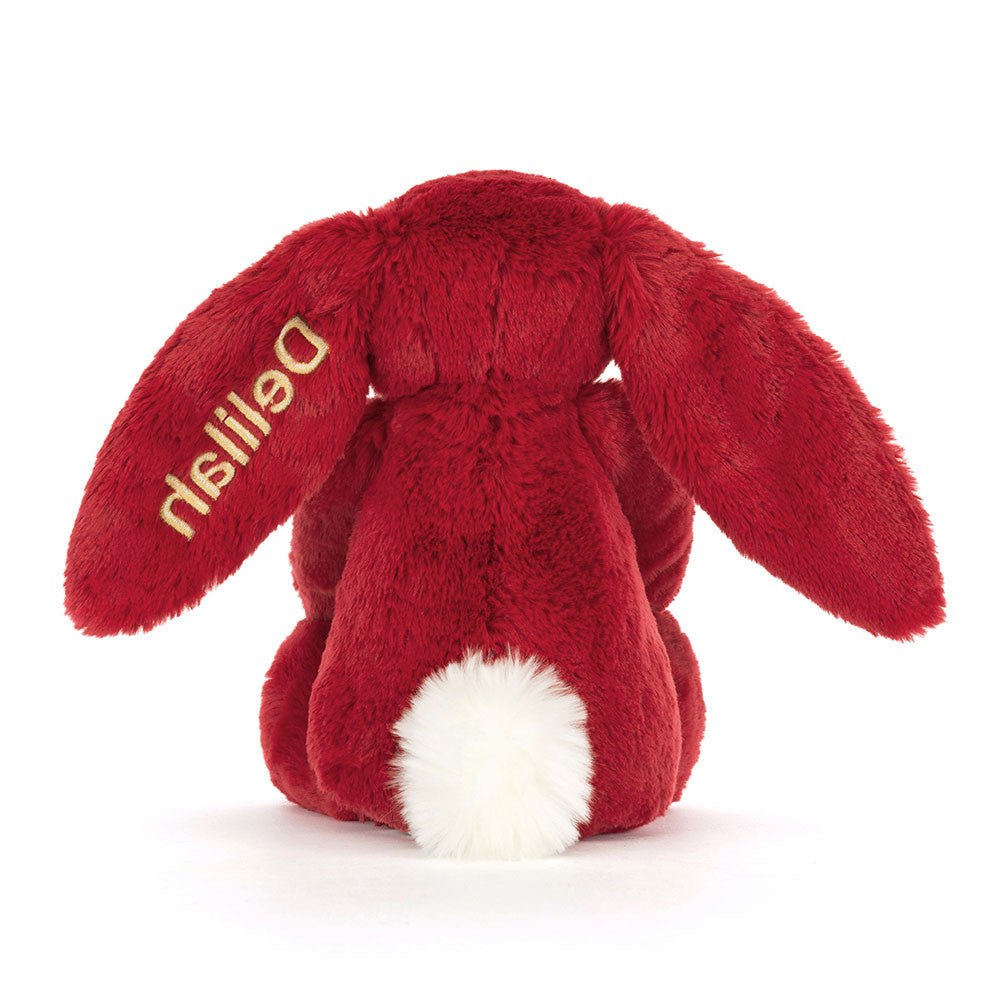 Personalized Bashful Luxe Bunny Scarlett Medium - US 1760