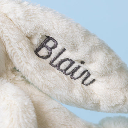 Personalized Cream Bunny With Plant - US 0491