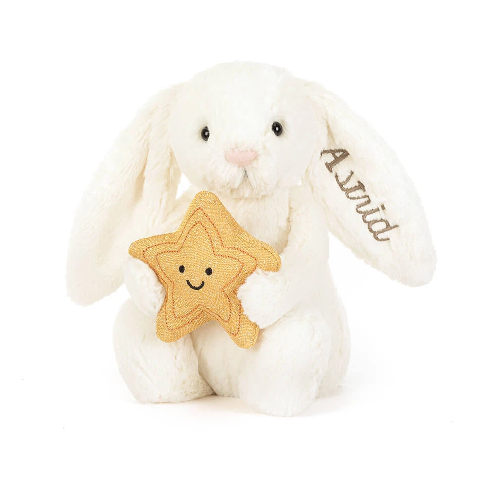 Personalized Cream Bunny With Star - US 9362