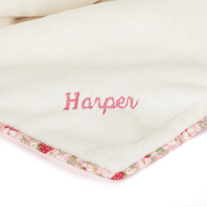 Personalized Blossom Cream Bunny 'Berry' Blankie - US 9770