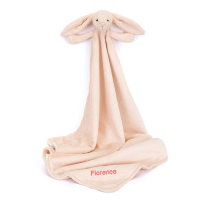 Personalized Bashful Blush Bunny Blankie - US 2396