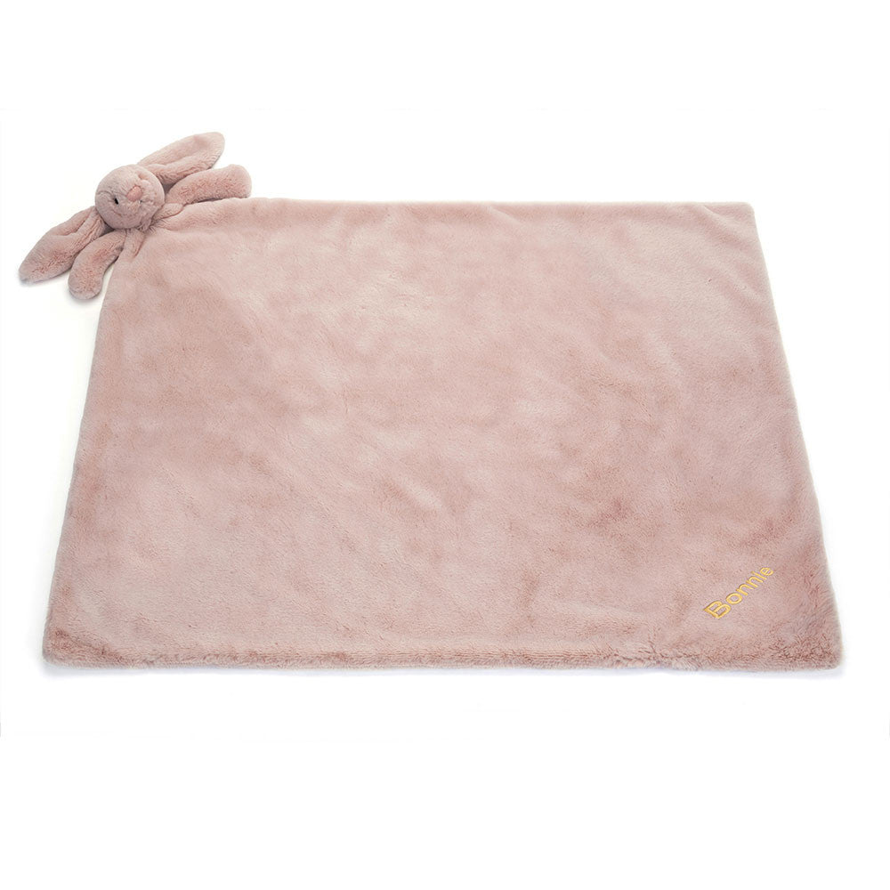 Personalized Bashful Luxe Bunny Rosa Blankie - US 5973