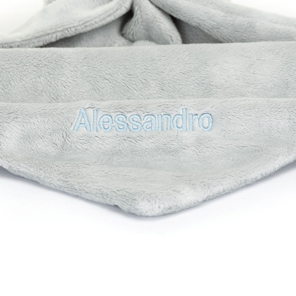 Personalized Bashful Silver Bunny Soother - US 7923