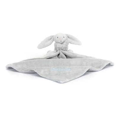 Personalized Bashful Silver Bunny Soother - US 7923